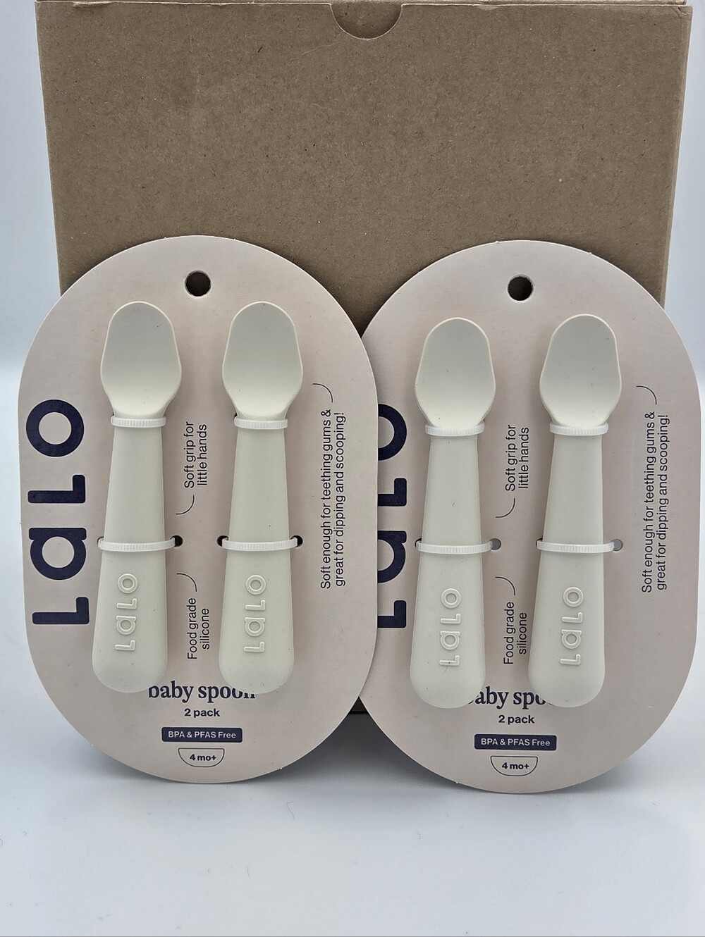 Lalo Baby Silicone Spoons 2 Packs Of 2 Nwt